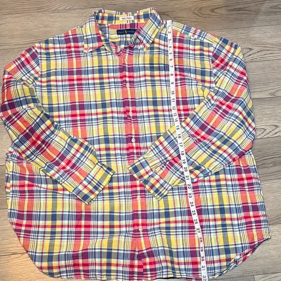 Ralph Lauren Men's Indian Madras Button Down Shirt Size 2XB Broad Chest Waist - Picture 1 of 8